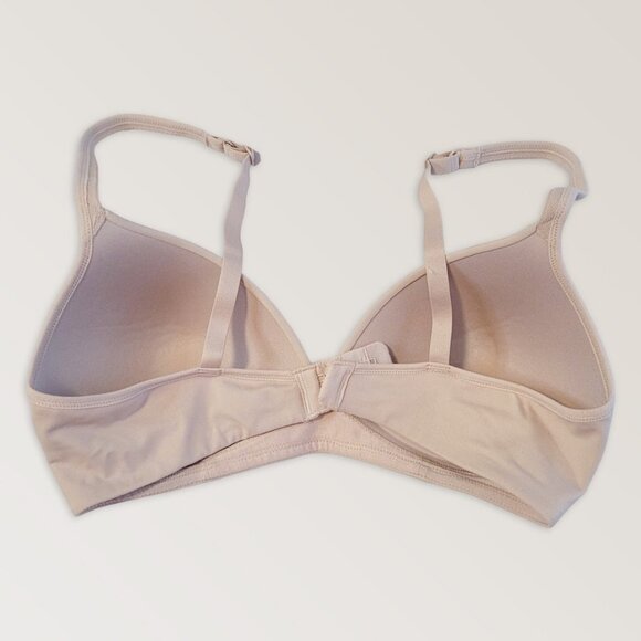 WARNER'S Neutral Nude Bra, Comfy Wireless Cream Bra, Size 34C - Picture 2 of 6